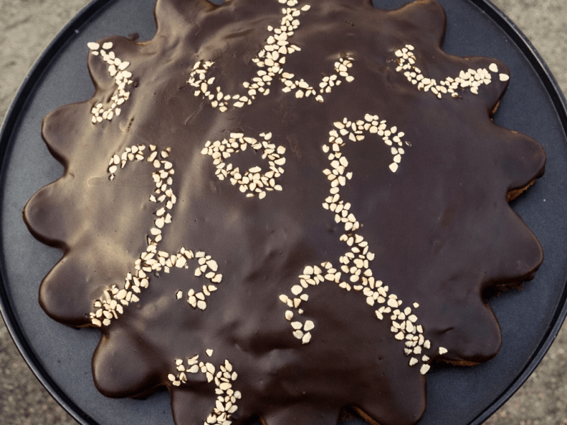 CHOCOLATE & MARZIPAN&nbsp;CAKE